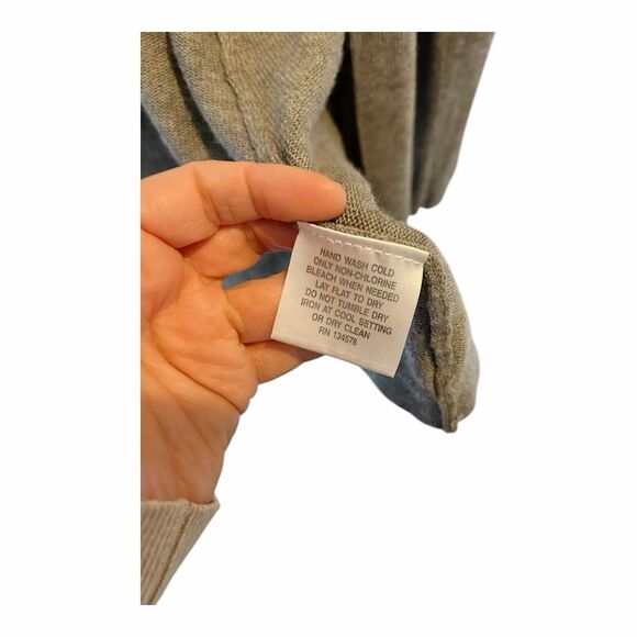 Vineyard Vines Belted Cardigan Gray Wool Modal Blend Sz M - Picture 5 of 5